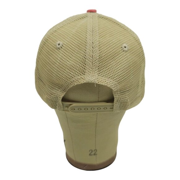 Neshoba County Fair NCF Distressed Mesh Snapback Cap Trucker Baseball Hat Coral - Picture 4 of 13